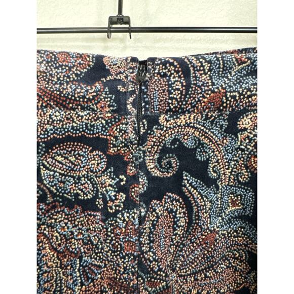 Vintage JCPenney Fashions Paisley Midi Skirt Size 11 70s Textured Fall Boho - Picture 3 of 8